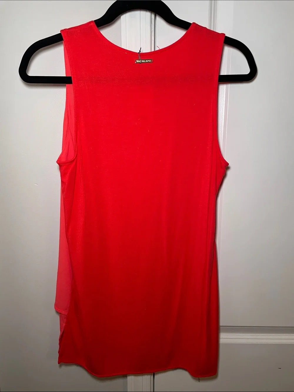 Michael Kors Coral Pink Layered V-Neck Tank Top